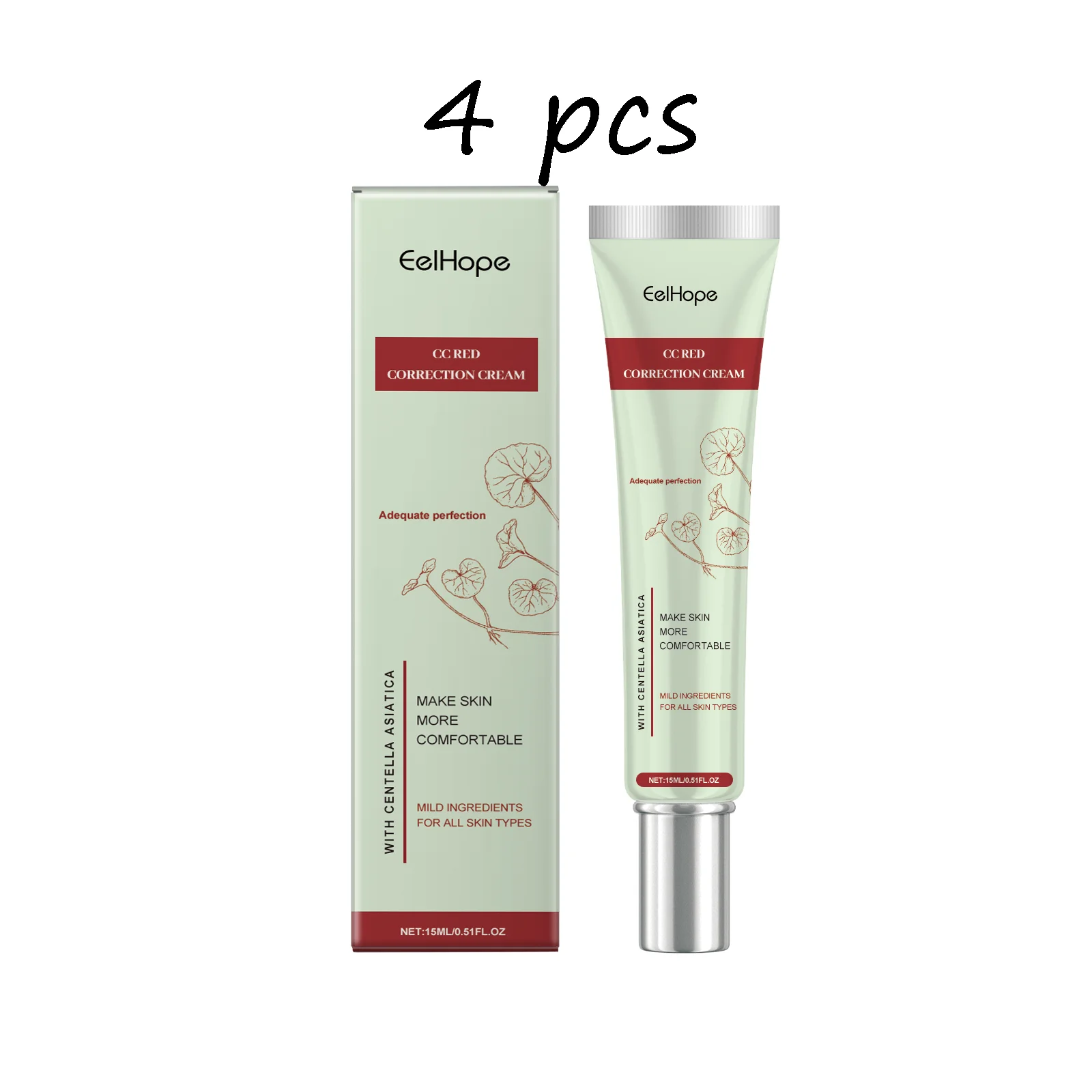 EELHOPE Centella CC Cream Gentle Moisturizing Soothing Redness Glowing Skin Tone Light Texture Smoothing Facial CC Cream - Image 8