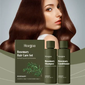 Hoegoa 1set Rosemary Scalp Cleansing Shampoo Conditioner Set Anti Dandruff Frizz Oil Control Nourishing Refreshing Hair Care Set