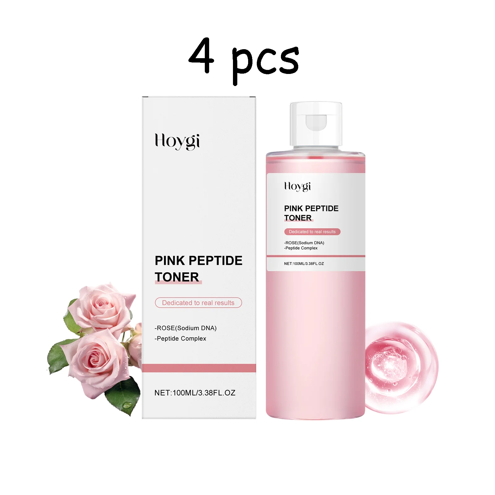 Hoygi Pink Rose Face Toner Daily Moisturizing Pore Shrink Nourishing Relief Dry-itching Improve Skin Texture Facial Toner - Image 7