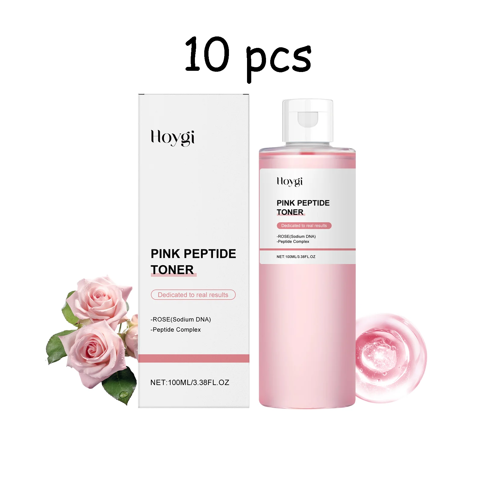 Hoygi Pink Rose Face Toner Daily Moisturizing Pore Shrink Nourishing Relief Dry-itching Improve Skin Texture Facial Toner - Image 9