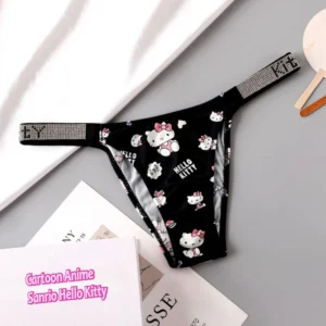 Cartoon Anime Sanrio Hello Kitty Girls Sexy Y2K Panties Water Diamond  Women Japanese Style Ice Silk Girls Student Cute Briefs