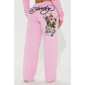 Loose Long Printed Casual Pants Straight Leg Sporty Sweatpants Comfortable Polyester Fiber Street Style Trendy Women's Trousers