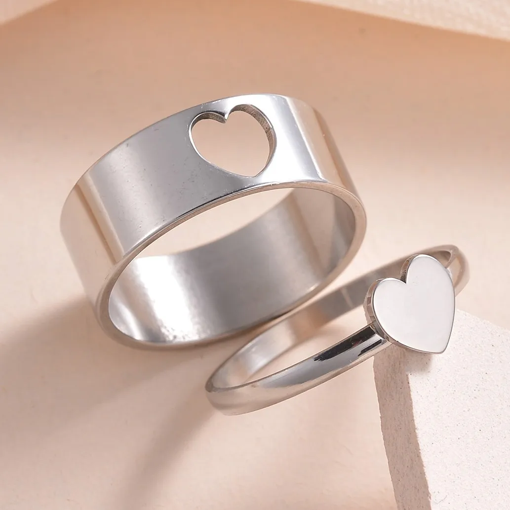 Gold Color Wedding Bands Ring for Women Men Jewelry Stainless Steel Engagement Ring Couple Anniversary Gift - Image 14