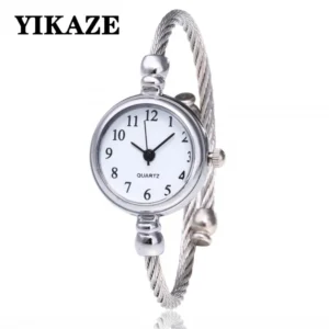 Small Gold Bangle Bracelet Luxury Watch Stainless Steel Retro Ladies Quartz Wristwatch Fashion Casual Thin Chain Watches