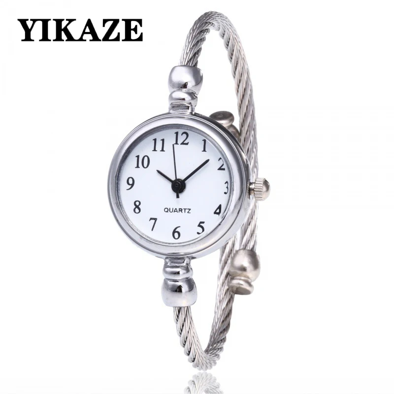 Small Gold Bangle Bracelet Luxury Watch Stainless Steel Retro Ladies Quartz Wristwatch Fashion Casual Thin Chain Watches