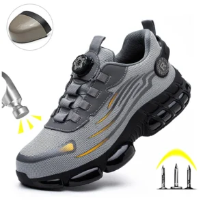 Indestructible Steel Toe Protective Safety Shoes Slip Resistant Abrasion Resistant Work Shoes Men Tough Comfortable Sneaker 