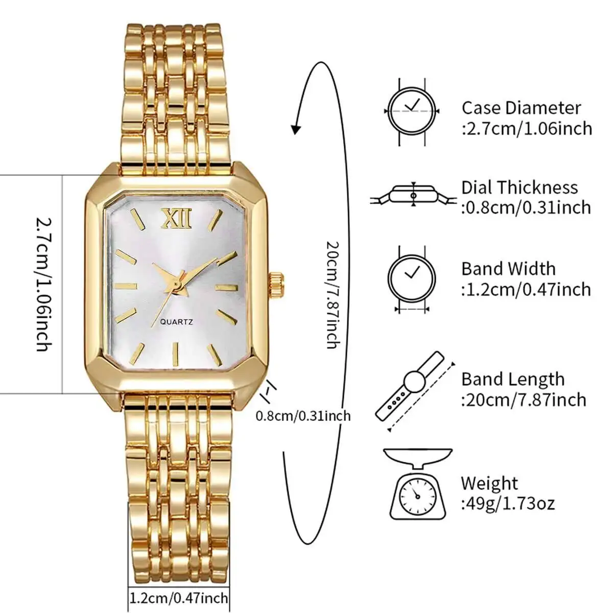Fashion Rectangle Women Quartz Watch Luxury Analog Wristwatches Reloj Mujer Girls Clock Gift(Without Box) - Image 6