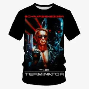 Classic Movie Terminator 3D Print Sports Quick-dry Breathable Men T-shirt Outdoor Street Harajuku Y2k Casual Short-sleeve Summer