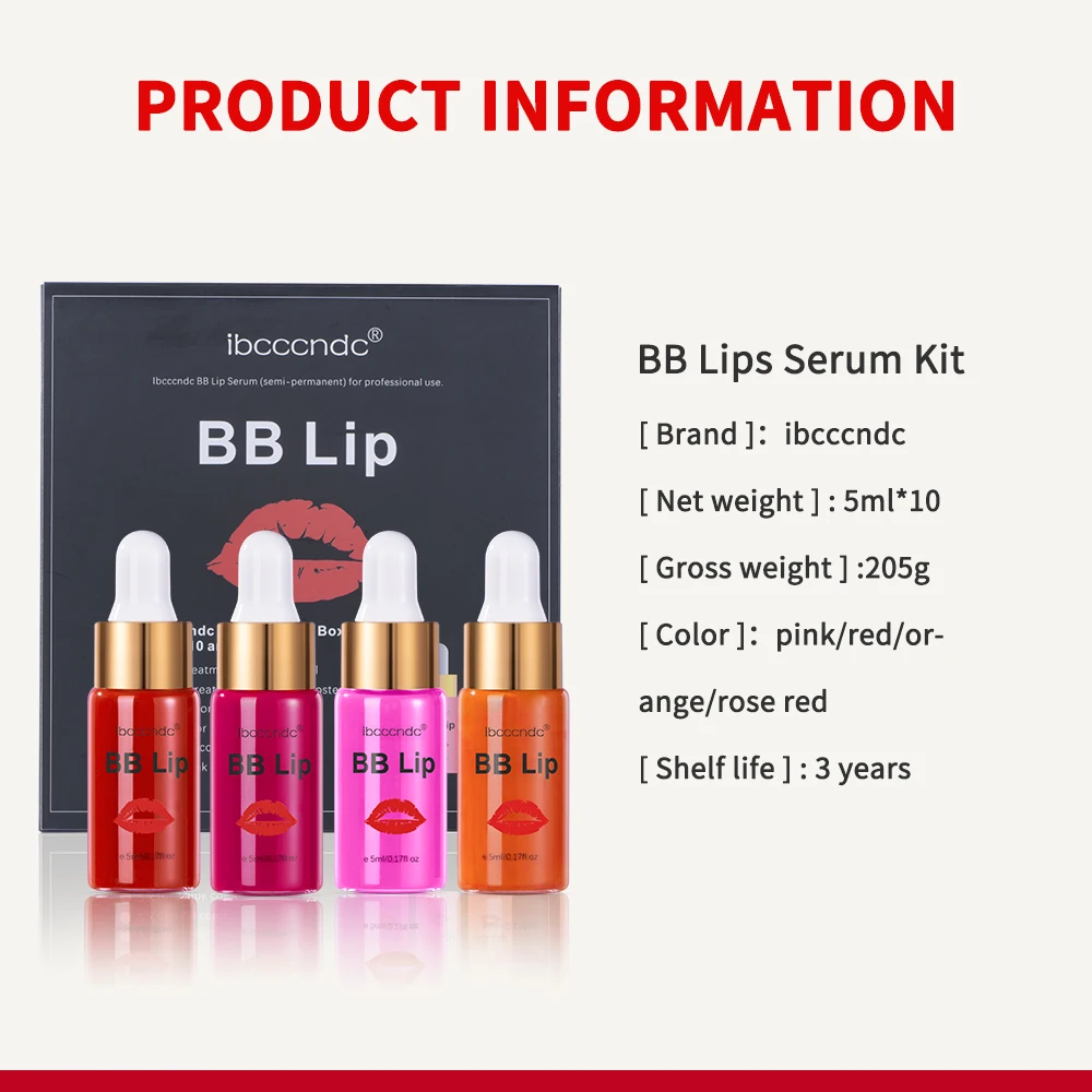 Korea Glow BB Lips Ampoule Serum Starter Set Semi-Permanent BB Lip Gloss Tinted Pigment Lasting Moisturizing For Lip Care Makeup - Image 4