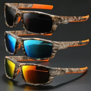 New Sunglasses for Men Sport Polarized Square Frame Camouflage Sun Glasses Driving Fishing Cycling Skiing Sun Eyewear UV400