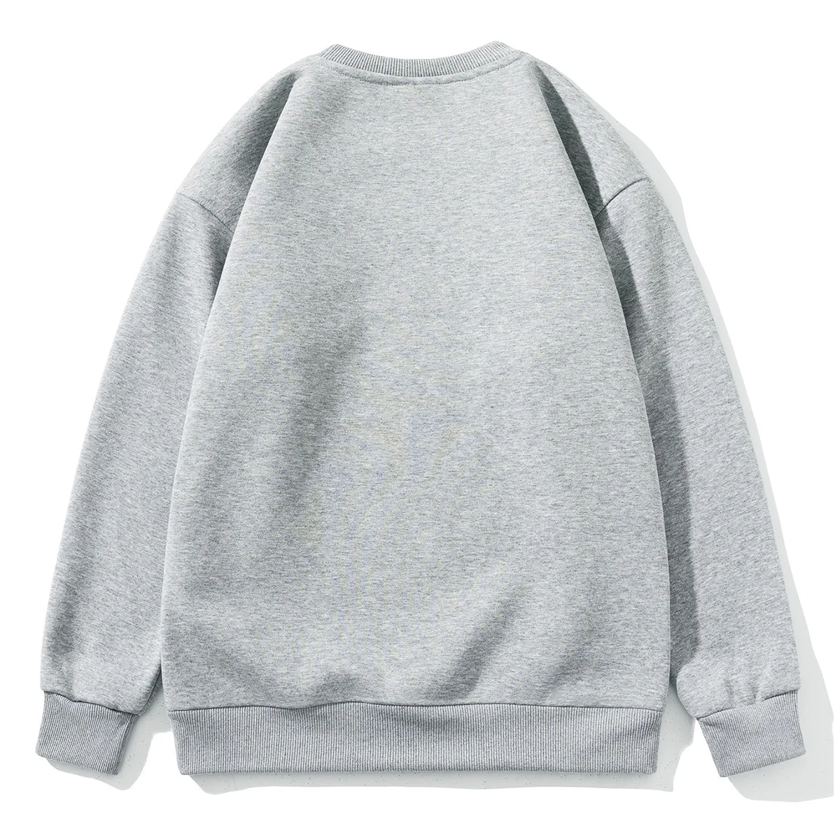 Men's solid color round neck fleece casual sports hoodie, warm lamb fur, suitable for outdoor sports travel as an inner layer - Image 4