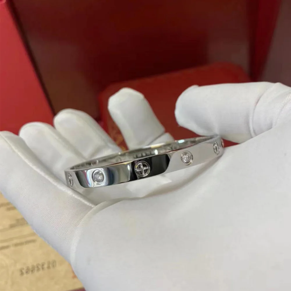 2023 New Design Gold Color Zircon And Cross Nut Nail Bracelet Gold & Bangle For Woman Stainless Steel Screw Brand Jewelry - Image 19