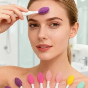 Facial Cleansing Brush - Silicone Soft Bristle Waterproof, Deep Pore Clean Gentle Exfoliating for Sensitive Normal Skin Daily Sk