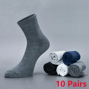 10 Pairs/Lot Men's Solid Color Cotton Socks Business Breathable Mid-Tube Sock Men High Quality Casual Socks