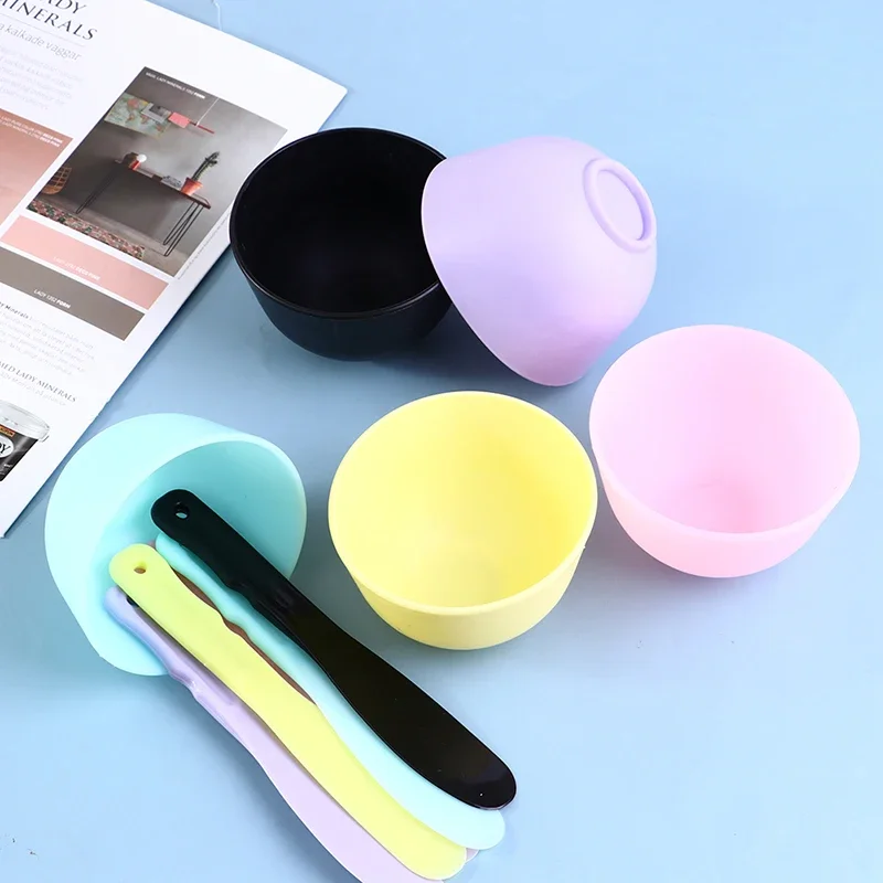 Colorful silicone mask bowl stick essential oil bowl facial skin care tool convenient cleaning long-lasting makeup portable - Image 3