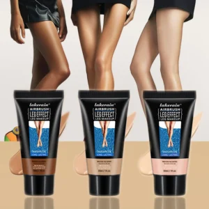 Lakerain Leg Makeup for Even Skin Tone Airbrush Liquid Body Foundation Moisturizing Tanning Skin Care