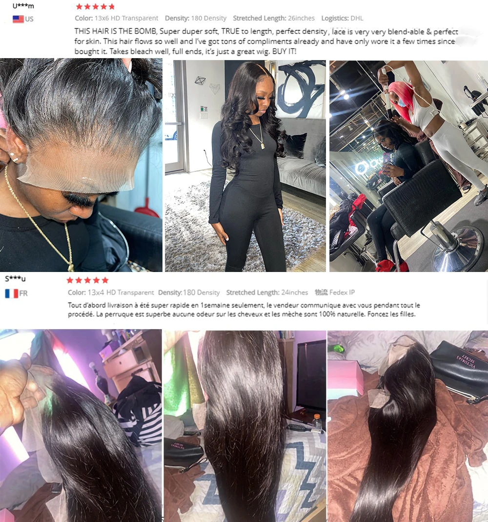 Hd Lace Frontal Wig 13x6 Lace Front Wig Human Hair 30Inch Bone Straight Transparent Lace Human Hair Wigs HD Lace 4x4 Closure Wig - Image 5