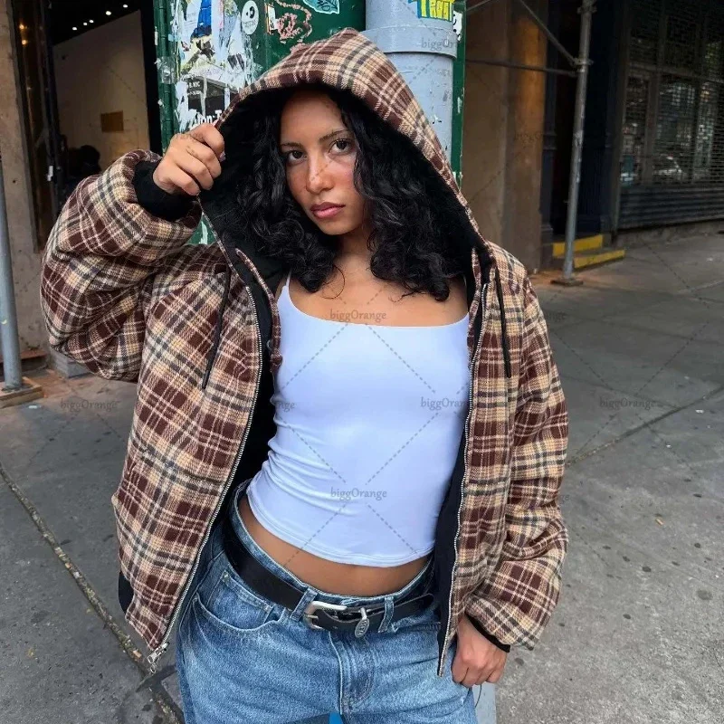 Gothic Harajuku skull letter embroidery slim vintage zip up hoodies for women subculture y2k winter new dark casual sweatshirts - Image 10