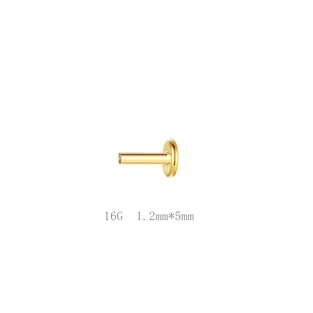 Aide 1pc 925 Sterling Silver Mini Zircon Thick Flat Screw Back Drop Earrings For Women K Gold Piercing Stud Earrings Jewelry - Image 16