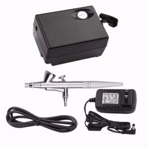 Airbrush Makeup Machine Kit with Air Compressor 0.4mm Needles and Nozzle Air Spray Gun for Make up Beauty Cosmetic Skin Care Ey