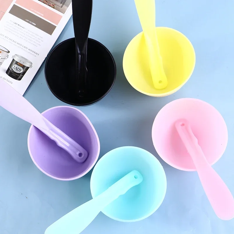 Colorful silicone mask bowl stick essential oil bowl facial skin care tool convenient cleaning long-lasting makeup portable - Image 2