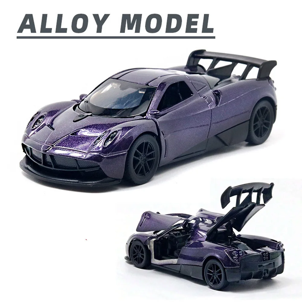 1:36 Scale Alloy Simulation Sports Car Model With Openable Doors And Hood, Youngsters' Toy Collectible Gift