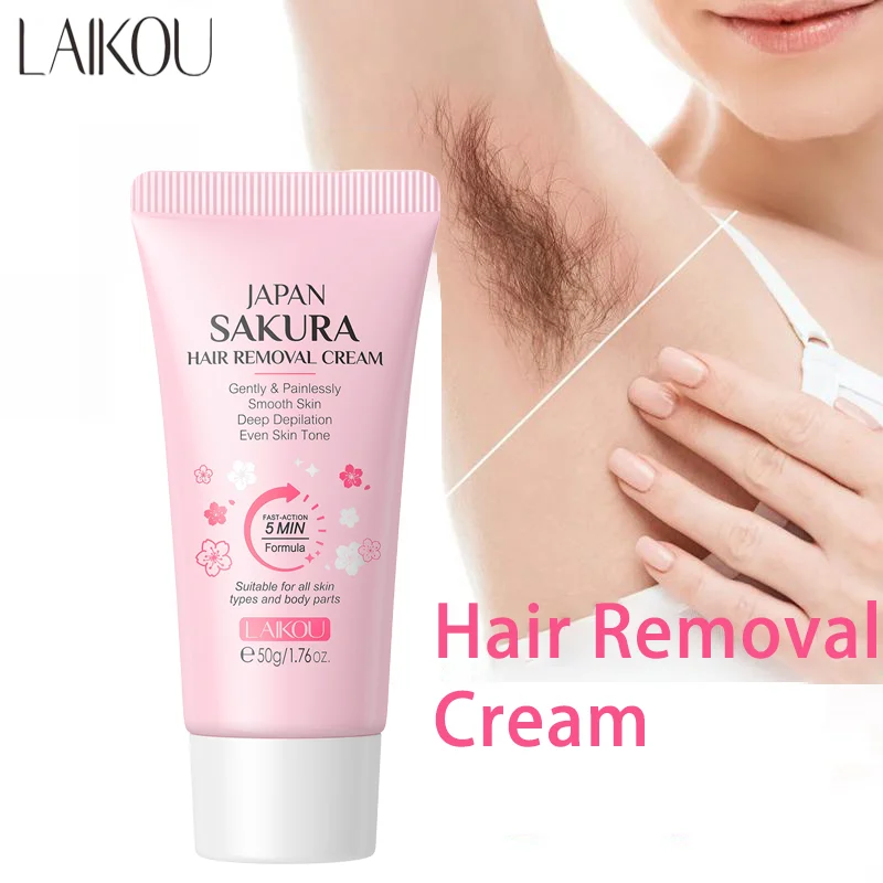 LAIKOU Hair Removal Cream Intimate Areas Epilator Cream Painless Health Hair Remover Growth Inhibitor Men Woman Body Care 50g