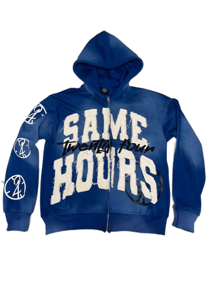 Y2k Hoodie Graphic Zip Up Hoodies Hip Hop Streetwear Aesthetic Sweatshirts Oversized Vintage Outfit - Image 7