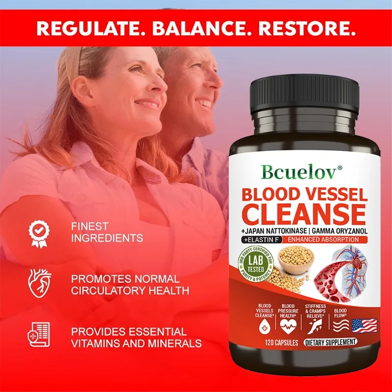 Vascular Cleanser, Helps Purify the Blood, Lowers Cholesterol, and Promotes Overall Cardiovascular Health, 120 Capsules - Image 2