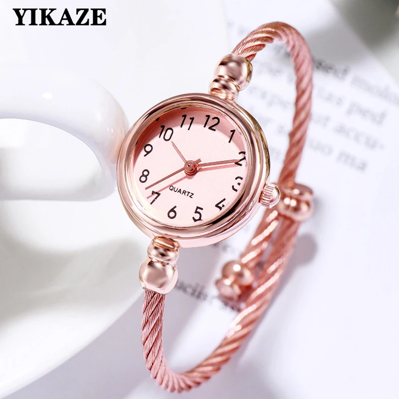 Small Gold Bangle Bracelet Luxury Watch Stainless Steel Retro Ladies Quartz Wristwatch Fashion Casual Thin Chain Watches - Image 12