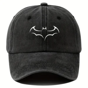 Men's baseball cap outdoor versatile casual soft top hat casual dad truck hat retro washed bat print hip-hop hat