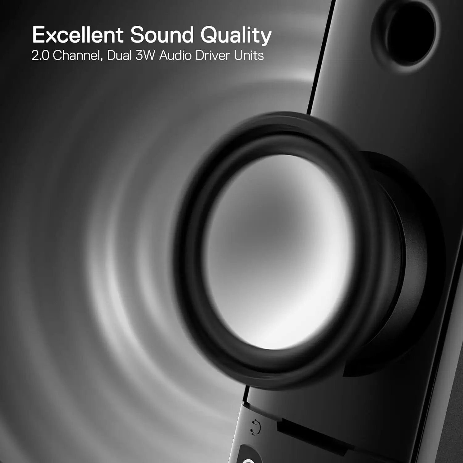 Redragon GS550 PC Gaming Speakers 2.0 Channel Desktop Computer Sound Bar Quality Bass & Decent Red Backlit - Image 2