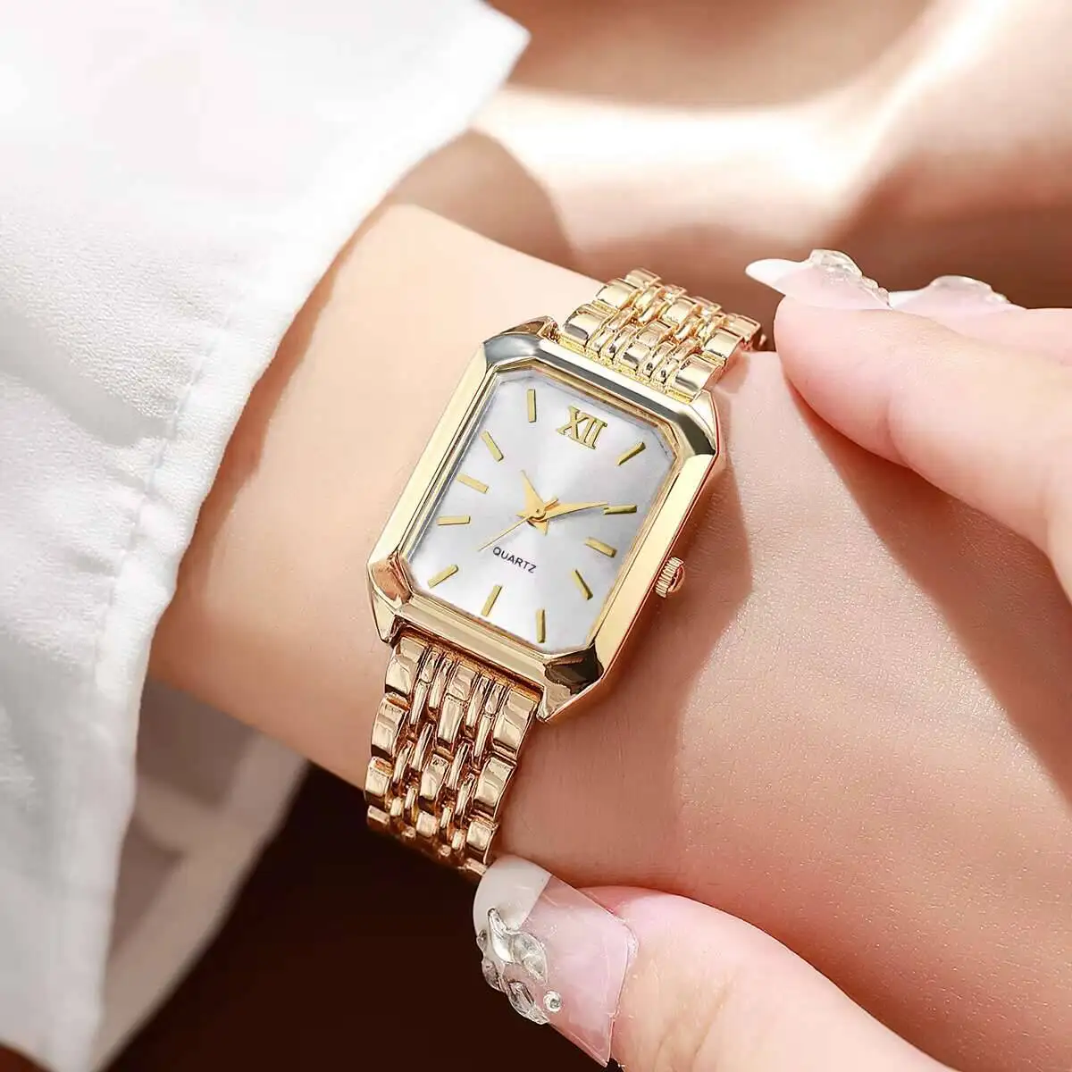 Fashion Rectangle Women Quartz Watch Luxury Analog Wristwatches Reloj Mujer Girls Clock Gift(Without Box) - Image 3