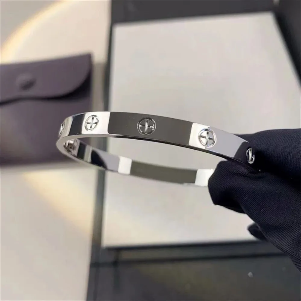 2023 New Design Gold Color Zircon And Cross Nut Nail Bracelet Gold & Bangle For Woman Stainless Steel Screw Brand Jewelry - Image 18