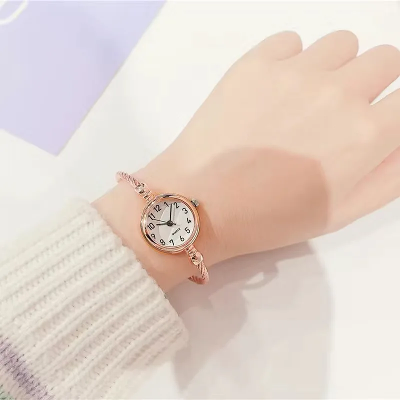 Small Gold Bangle Bracelet Luxury Watch Stainless Steel Retro Ladies Quartz Wristwatch Fashion Casual Thin Chain Watches - Image 14