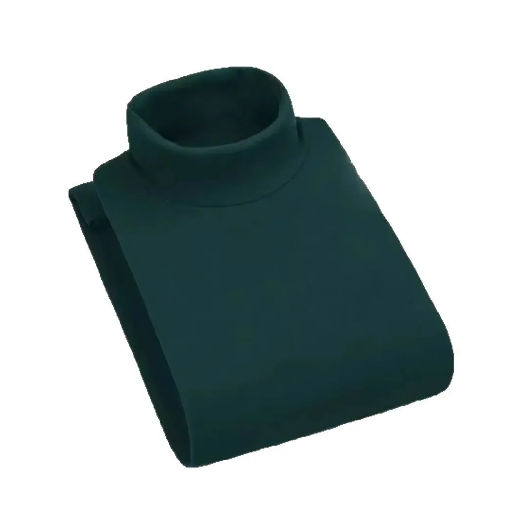 Men's Double-sided Fleece Long Sleeve T-Shirt High Collar Warm Inner Wear Base Shirt Large Size Winter Casual Top - Image 5