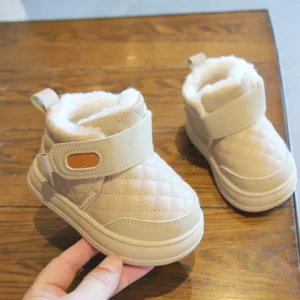 2025 Winter Plush Boots For Children Soft Warm Velvet Snow Boots For Kids Anti-slippery Waterproof Boy's Girl's Winter Boots