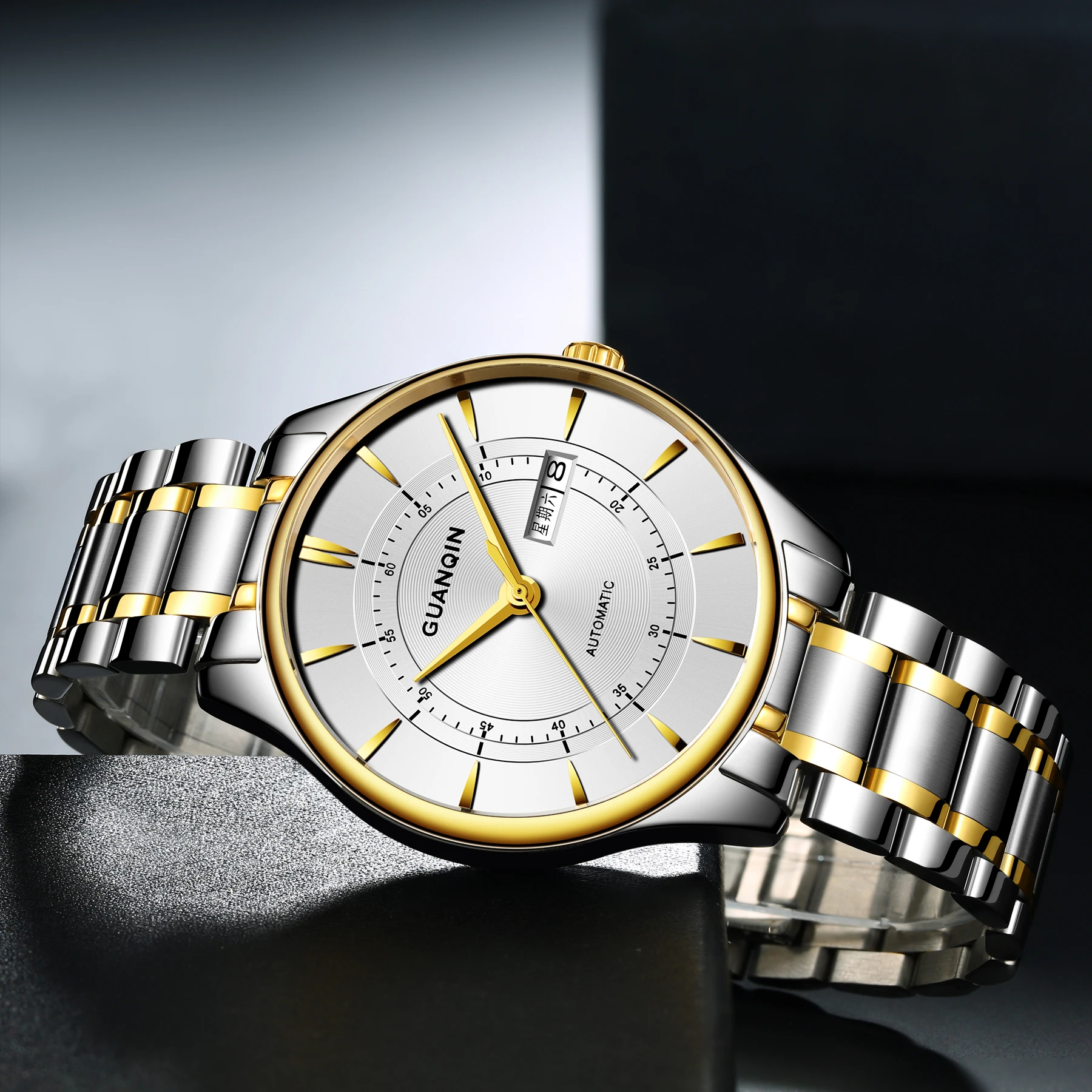 GUANQIN Men Sapphire Automatic Self-Wind Mechanical Watch Japan 8205 Movement Top Brand Luxury Waterproof Masculino Relogio - Image 5