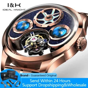 IDEAL KNIGHT 6805 Real Tourbillon Watch for Men Skeleton Flywheel High-end Luxury Limited Edition Automatic Mechanical Man Watch