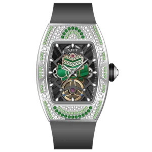 AJUT Quartz Women Watches Sapphire Skeleton Fashion Quartz Wristwatches Luxury Square Zircon Bezel 1118