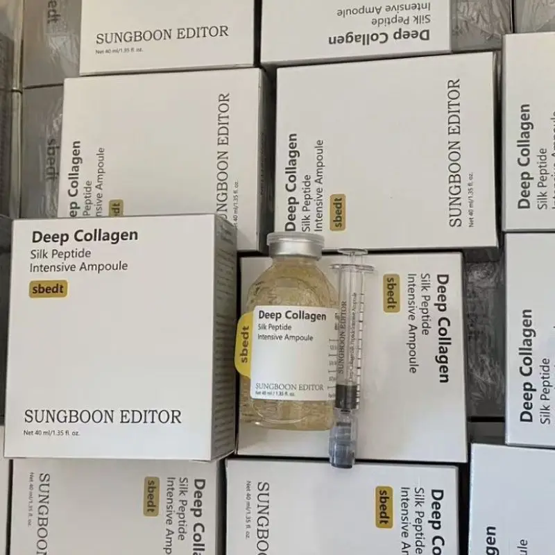 Deep Collagen Silk Peptide Intensive Ampoule 40ml Hydrating Anti-Aging Face Serum Skin Repair Treatment Easily Absorbed Essence - Image 2