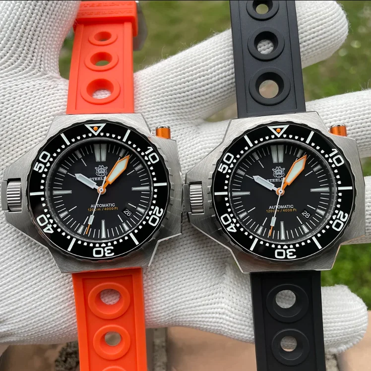 STEELDIVE Men Automatic Watch 49.6mm Mechanical Wristwatch 120Bar Waterproof BGW-9 Luminous Ceramic Bezel NH35 Integrated Case - Image 3