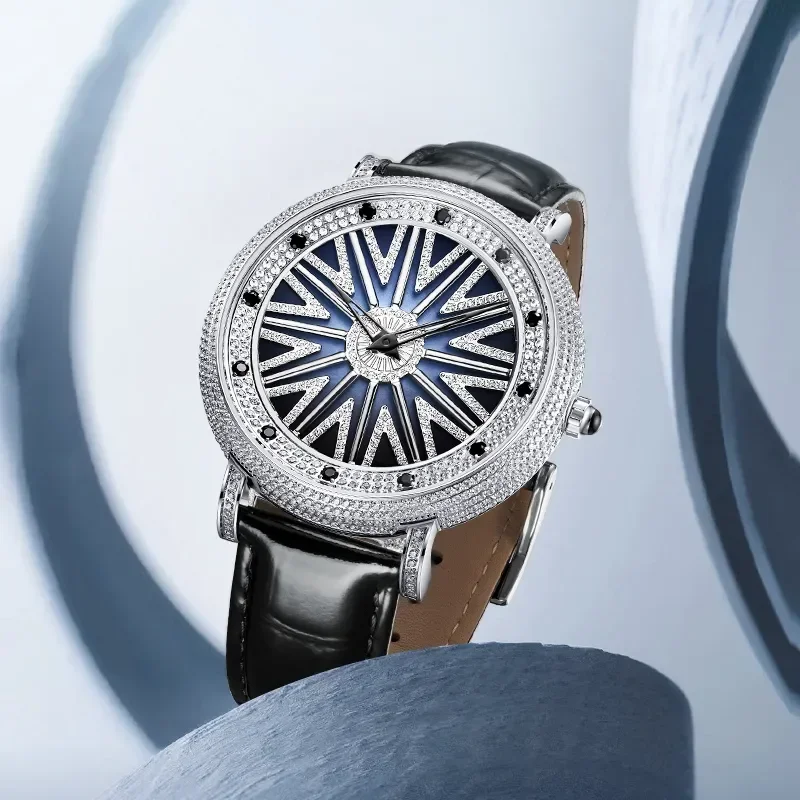 BEXEI Fashion Casual Fortune Quartz Man Watch Luxury White Stone Dial Quartz Sapphire Women Stainless Steel Waterproof Watches - Image 5