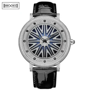 BEXEI Fashion Casual Fortune Quartz Man Watch Luxury White Stone Dial Quartz Sapphire Women Stainless Steel Waterproof Watches