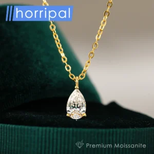 Pear Moissanite Pendant Necklace 1ct D Color Solitaire Lab Diamond GRA Certified s925 Sterling Silver Dainty Necklaces for Women