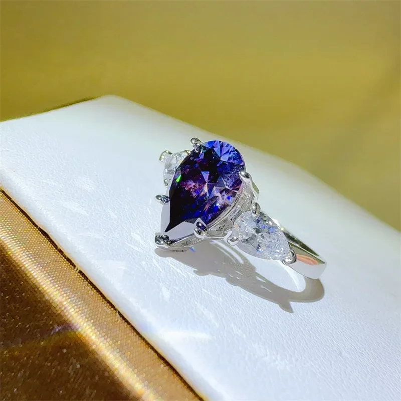 SACE GEMS GRA Certified 1-3CT Moissanite Ring VVS1 Lab Diamond Solitaire Ring for Women Engagement Promise Wedding Band Jewelry - Image 6