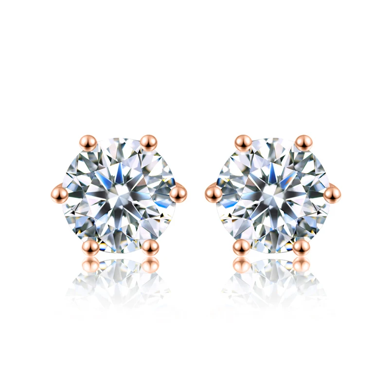 DW 0.1ct-2ct D Color Certified Moissanite Stud Earrings Lab Created Diamond 925 Sterling Silver Gold Plated Wedding Fine Jewelry - Image 3