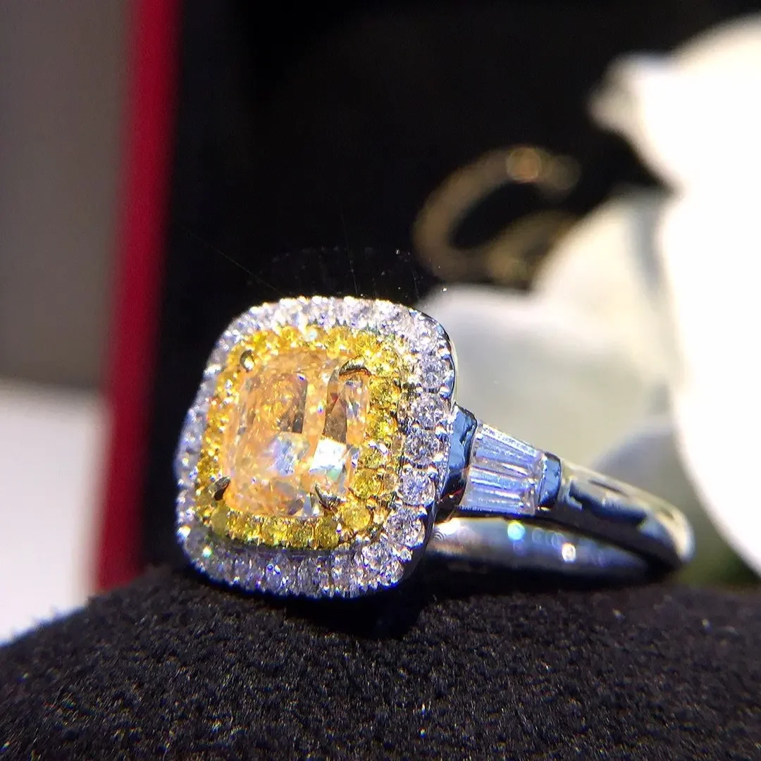 Natural Diamond 18K Gold Pure Gold Ring Beautiful Gemstone Ring Good Upscale Trendy Classic Party Fine Jewelry Hot Sell New 2025 - Image 3