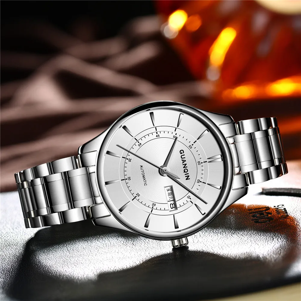 GUANQIN Men Sapphire Automatic Self-Wind Mechanical Watch Japan 8205 Movement Top Brand Luxury Waterproof Masculino Relogio - Image 6