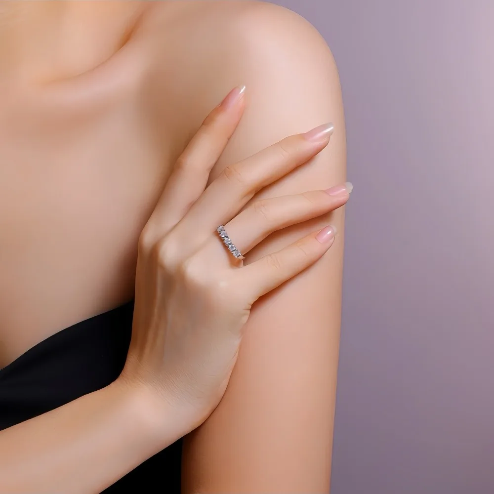 NKHOG 3mm Certified Moissanite Rings 925 Sterling Silver Wedding Engagement Band For Women Lab Diamond Gift No Fade Fine Jewelry - Image 6